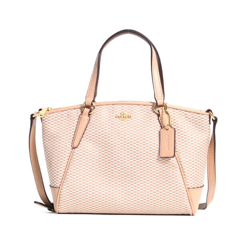 Coach Mini Kelsey Jacquard Milk Beechwood